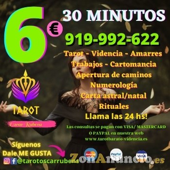 Tarot consulta de 30 minutos a solo 6euros